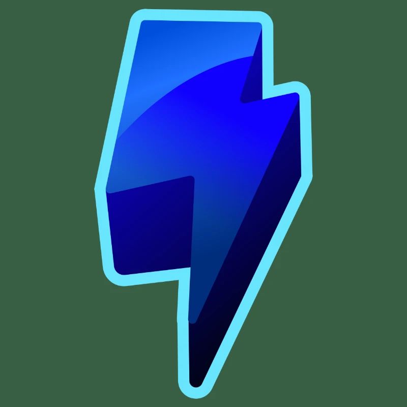 NeonBlitz Lightning Grafik Blau