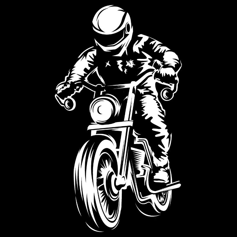 Motorcycle Caferacer Custom Illustration Logo icon