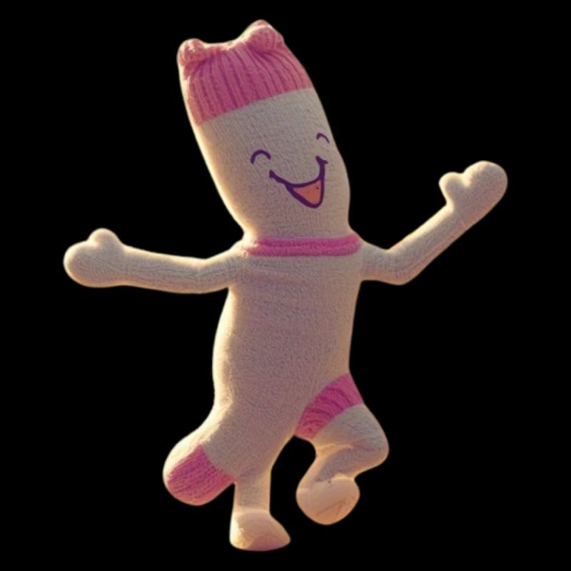 Cheerful sock friend