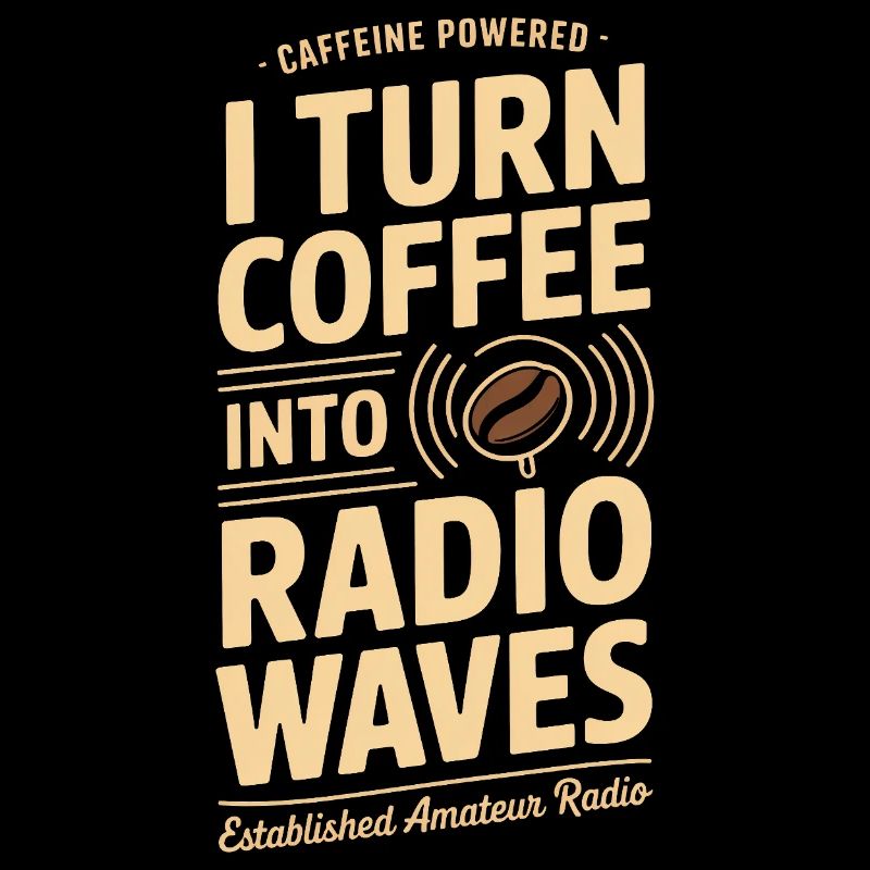 Caffeine Radio Waves Tee