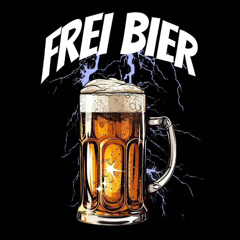 Flashing beer mug with free beer text