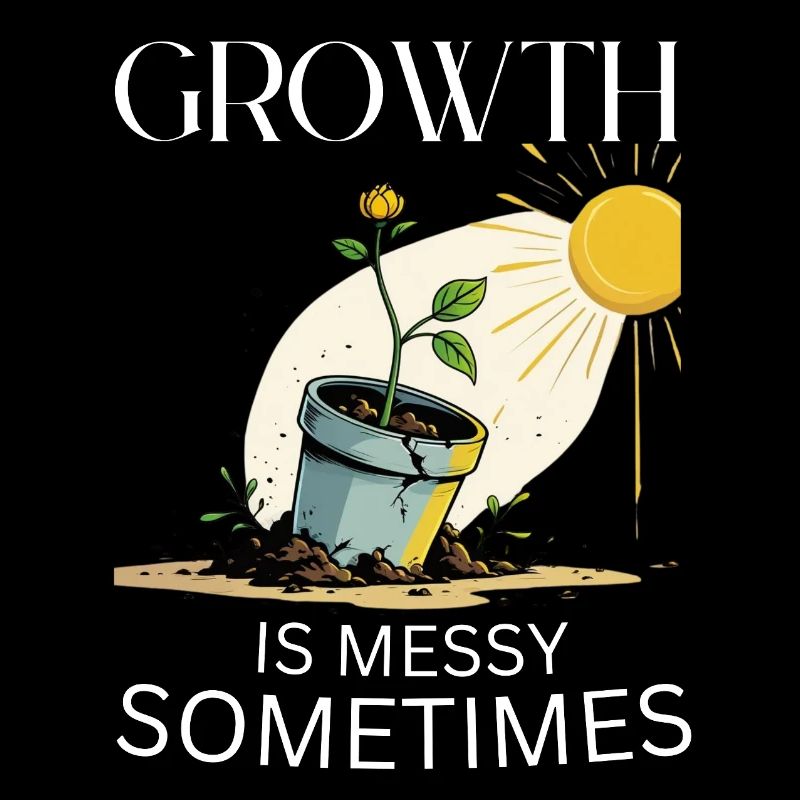 Growth metaphor with flower and sun