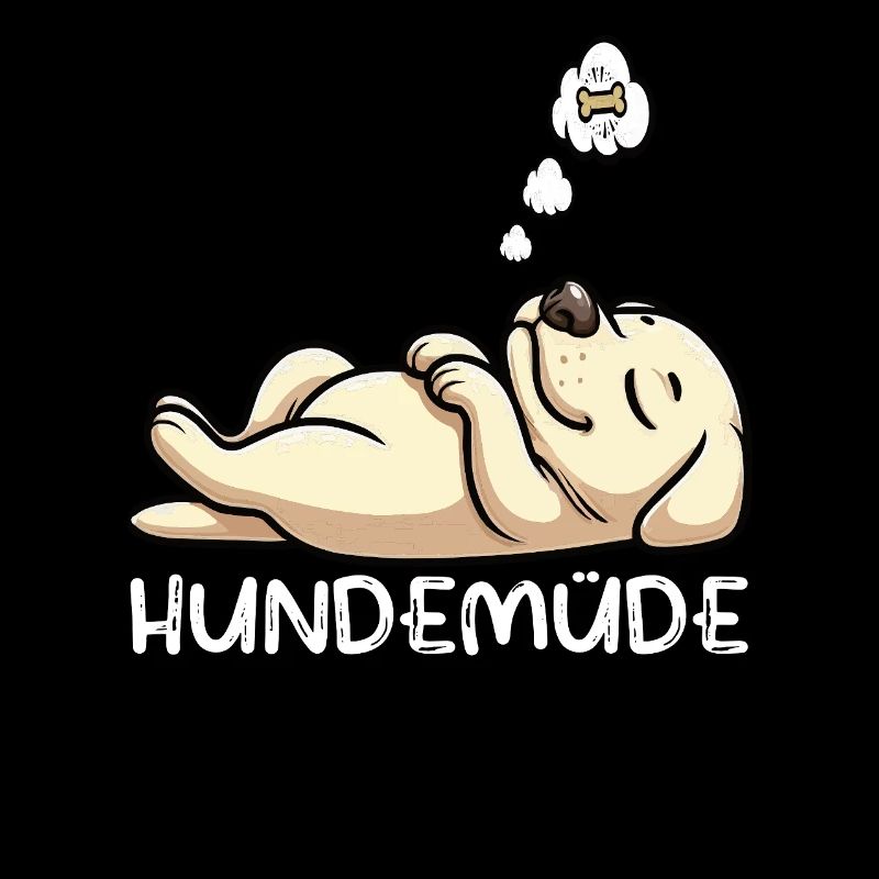 Hundemüde Labrador Labradorbesitzer Labradorhalter
