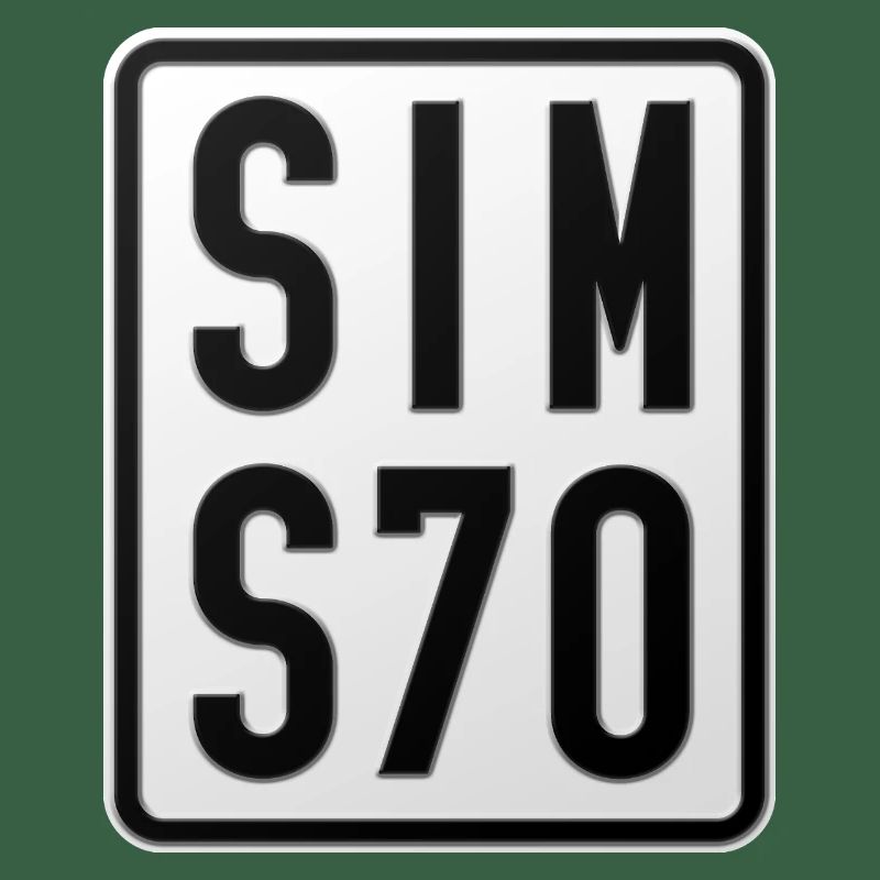 Plaque d’immatriculation du cyclomoteur Simson S70