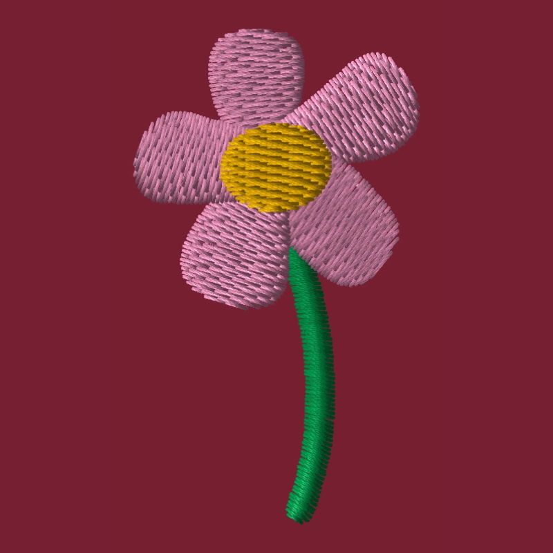 Fleur de Printemps Brodée