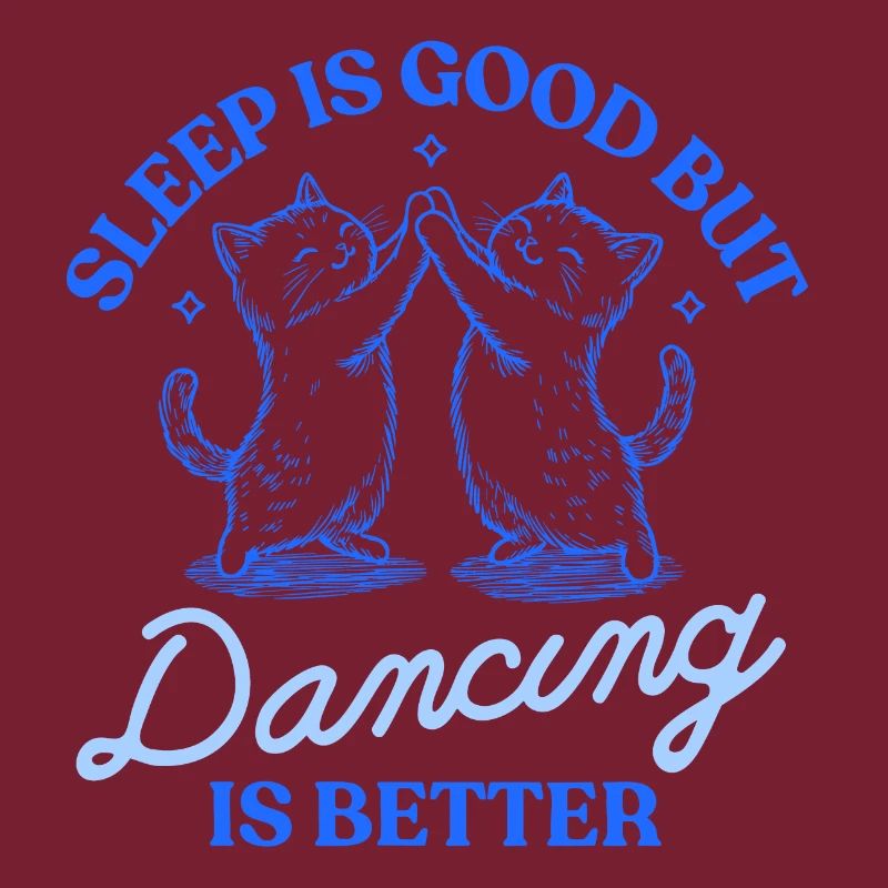 Le sommeil, c’est bien, mais la danse, c’est mieux – Motif du chat