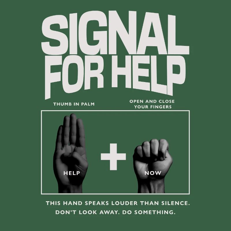 Signal d’aide Conception du geste de la main