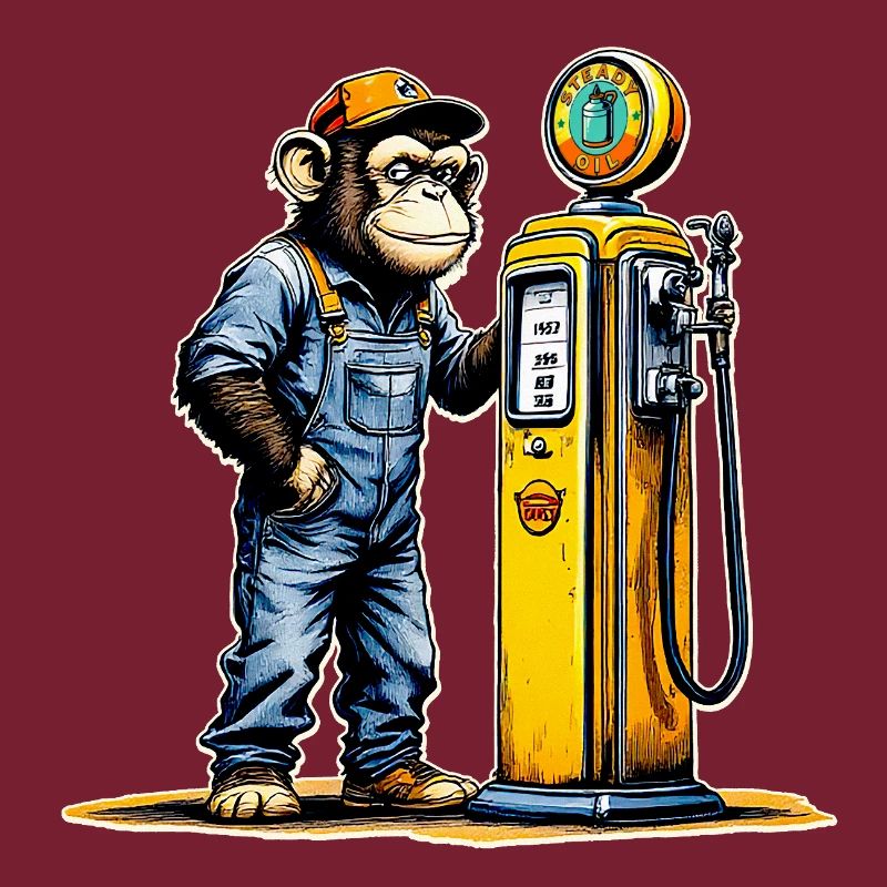 Monkey Vintage Pump-Kunst