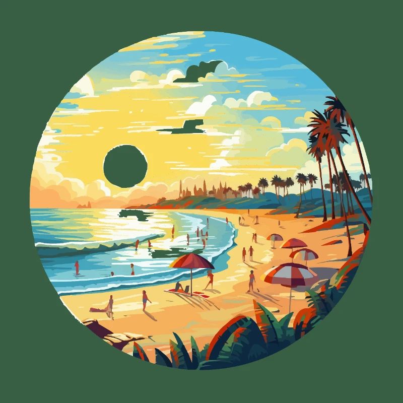 Sunset on the palm beach Circle