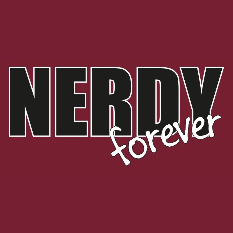 NERDY forever - Logo Black/White