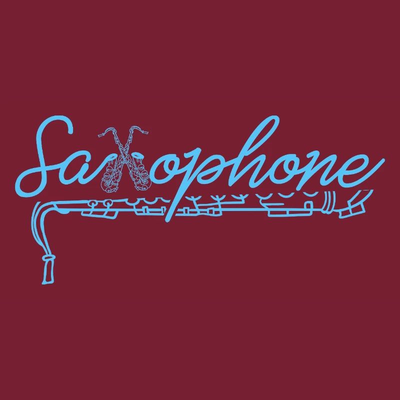 Saxophone Word-Art Jazz Script