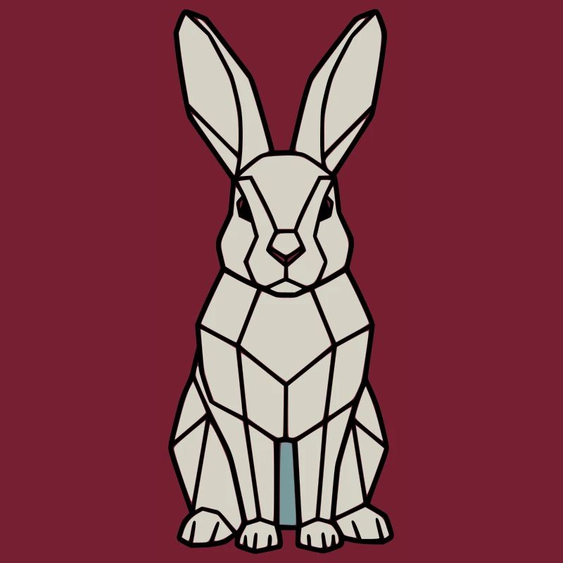Geometric Bunny Low Poly Modern
