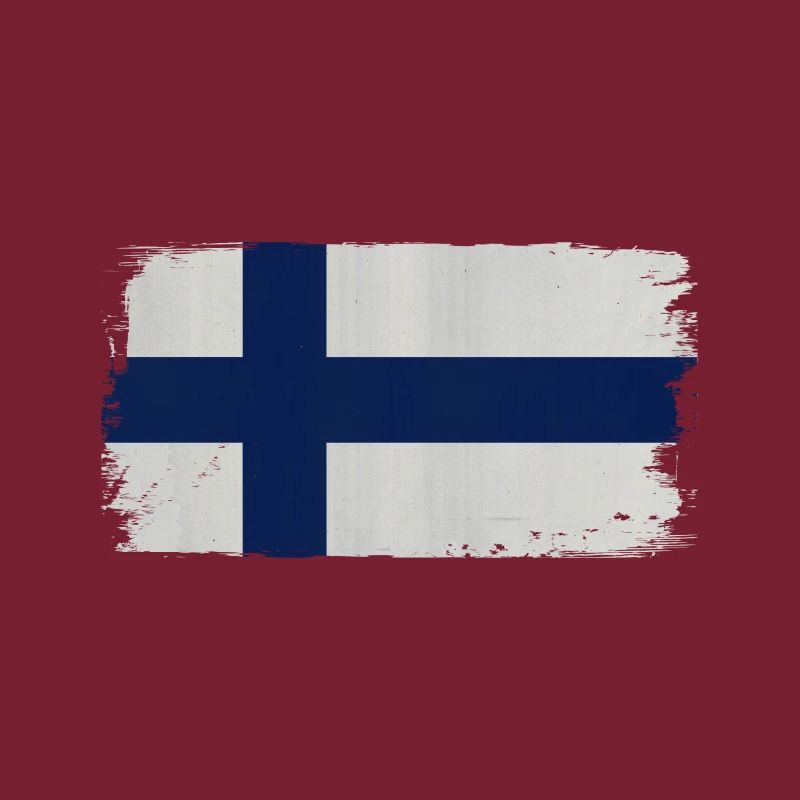 Drapeau finlandais aspect acrylique