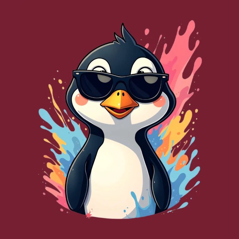 Pingu cool avec des lunettes de soleil