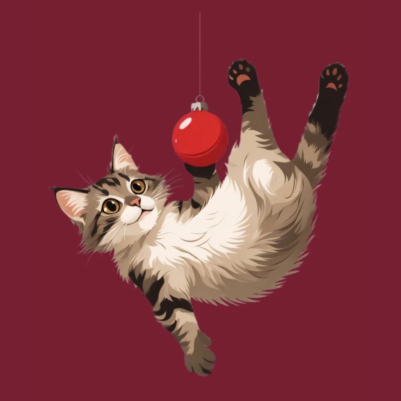 Jeu de balle acrobate de chat