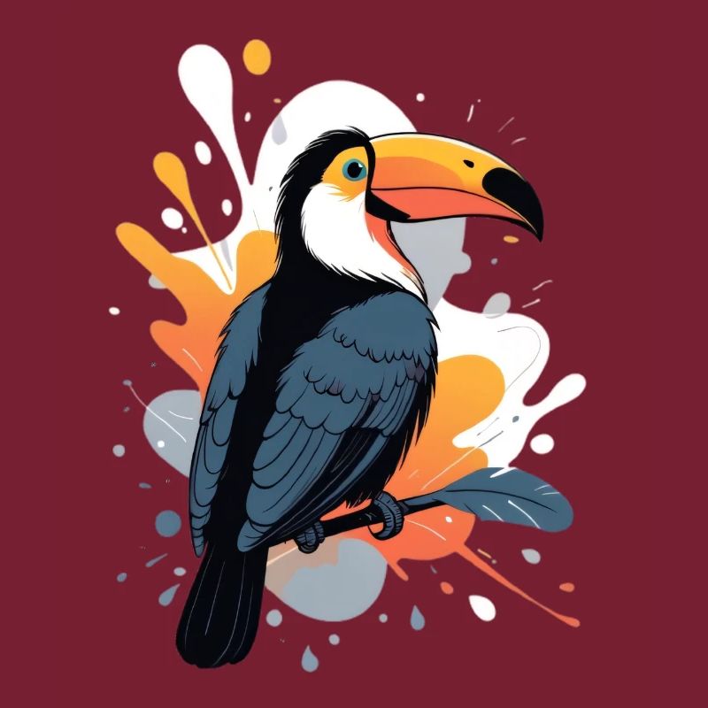 Explosion de couleur du toucan