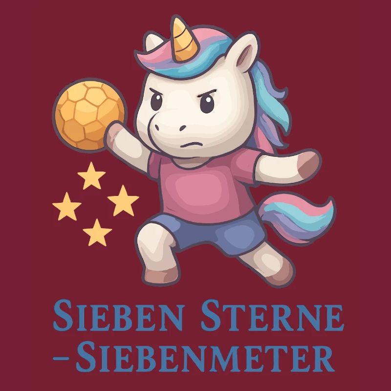 Einhorn Handball Sieben Sterne Siebenmeter