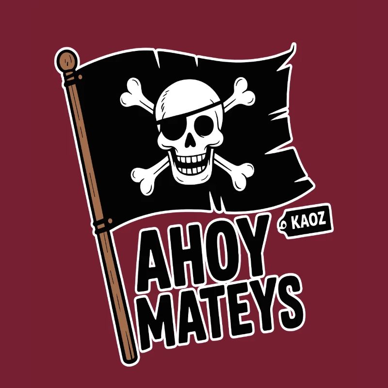 Drapeau du Crâne de Pirate Ahoy Mateys
