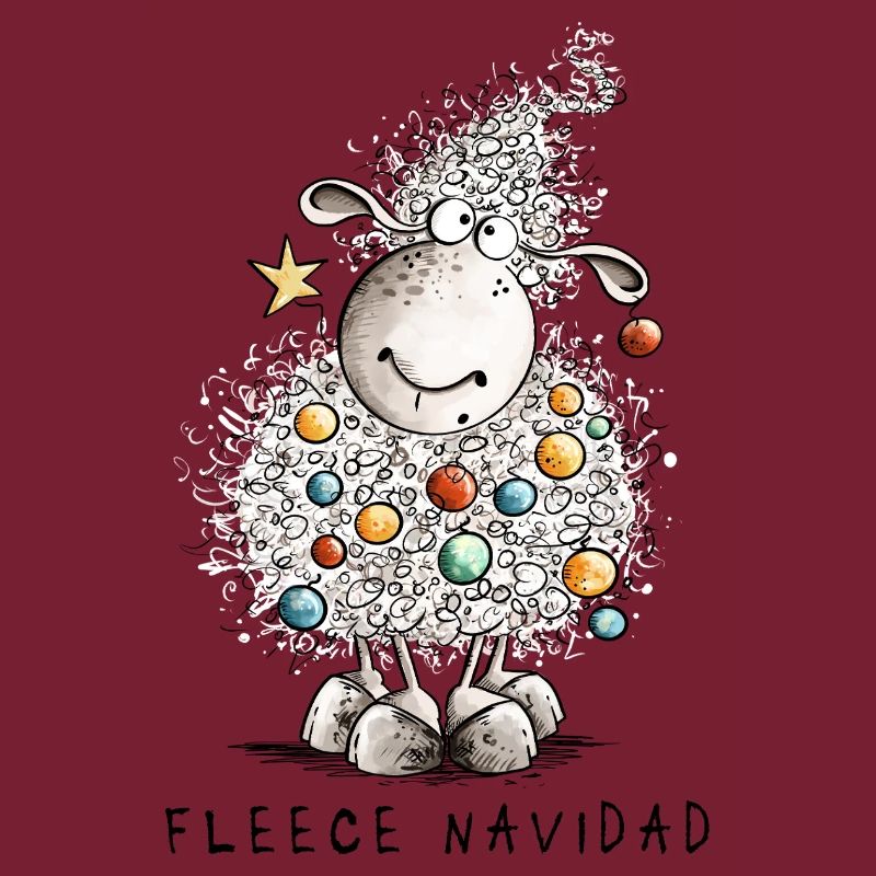 Fleece Navidad Christmas Sheep Cartoon Sheep