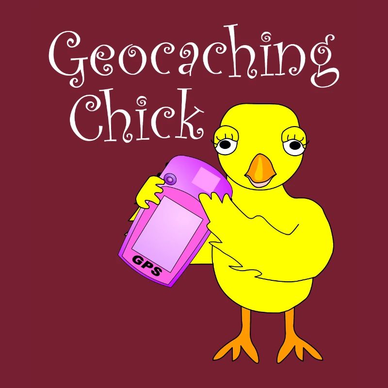 Geocaching Chick White Text