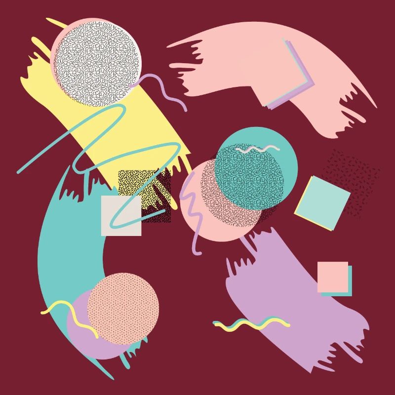 Abstract pastel design with geometry
