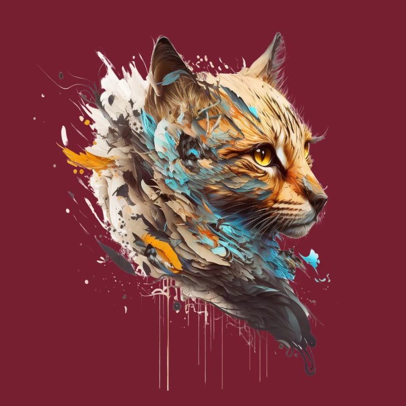 Mignon gros chat dans le profil latéral