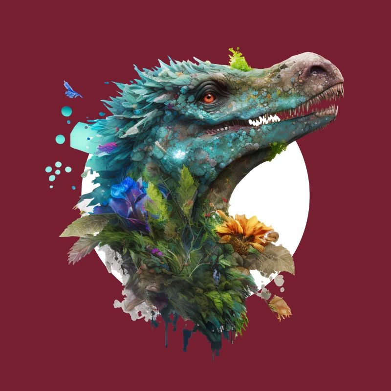 Blauer Velociraptor mit weißem Hintergrund