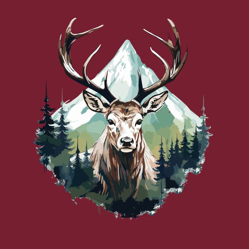 deer, roe deer, forest, mountain, trees, nature, winter
