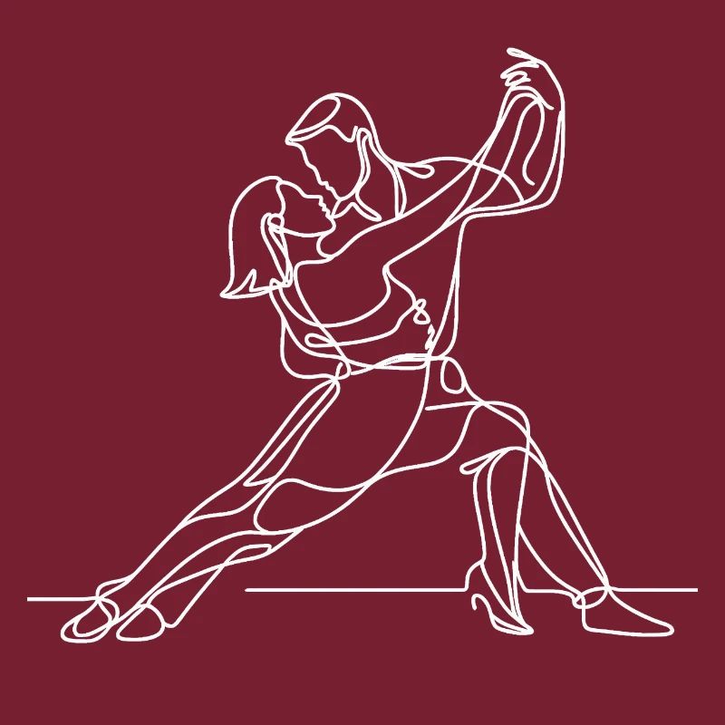 Elegant Tango Line Art – Dance with Grace