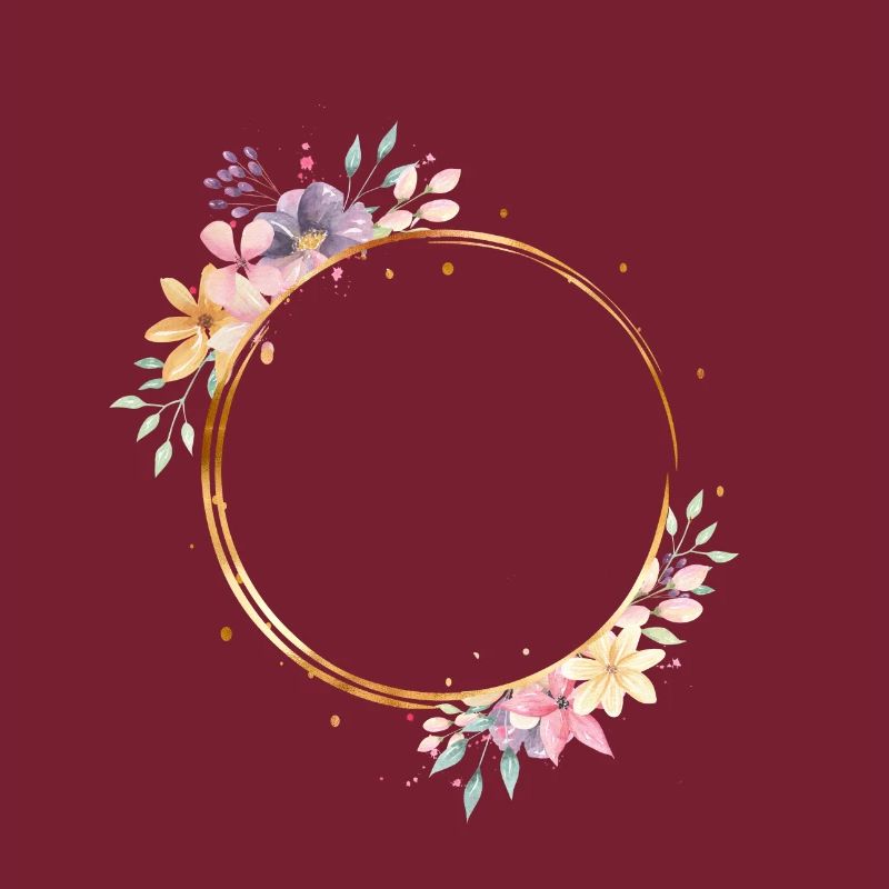 Flower circle, colorfully customizable