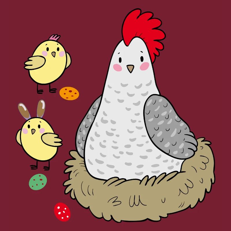 Chicken in the nest Easter