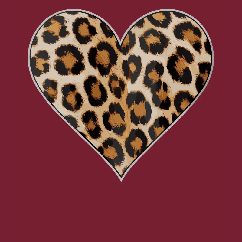 Leopard print heart pattern