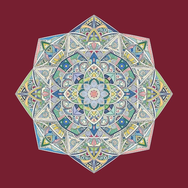 Geometric Mandala Pillow Design