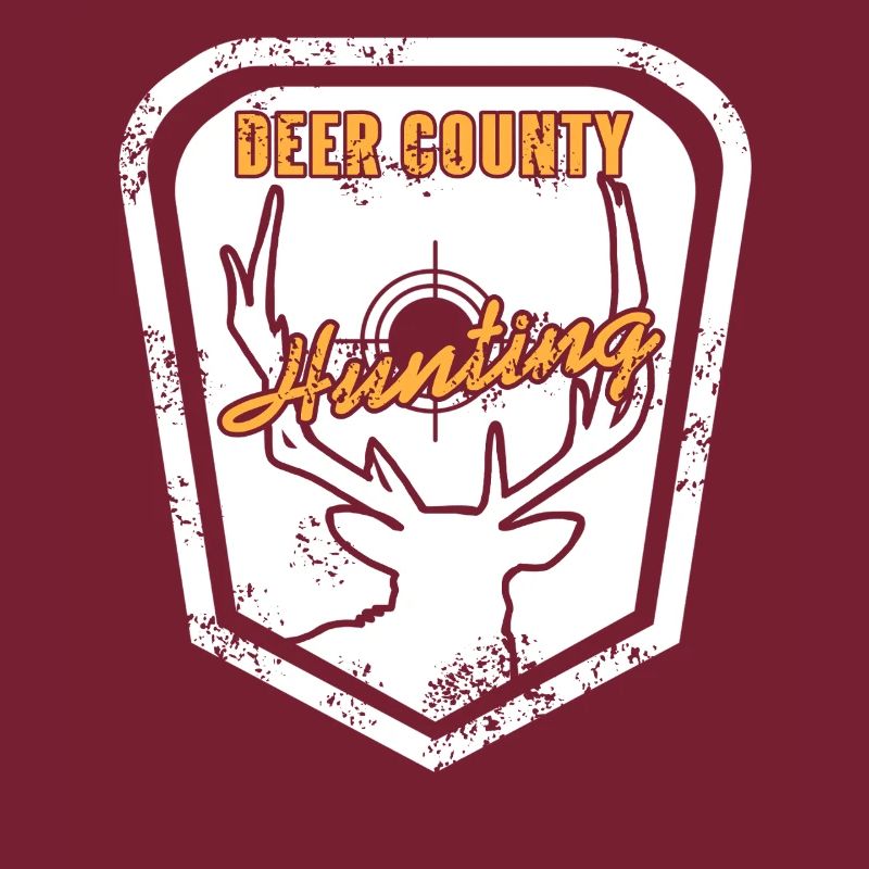 Deer County Hunting Rustic Skull Target Style