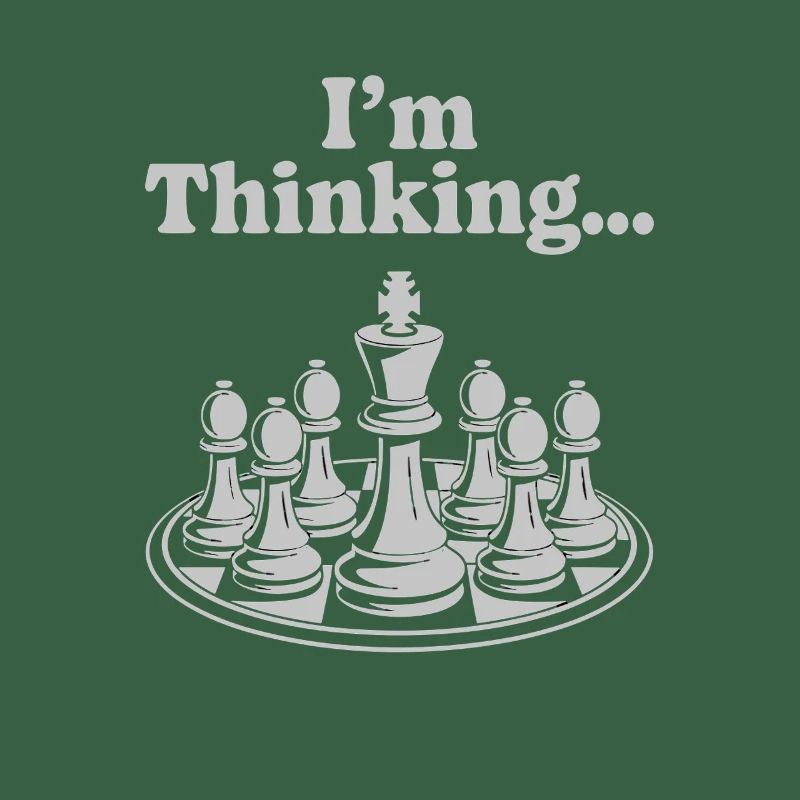 Je pense... Citation d’humour de jeu d’échecs