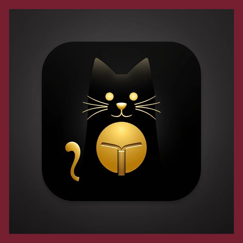 Black Cat with Gold Elegant Design
