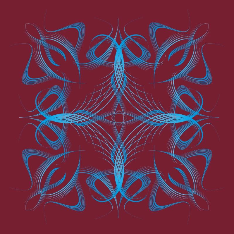 Delicate dynamic blue line pattern