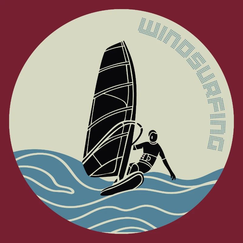 Windsurfers on waves