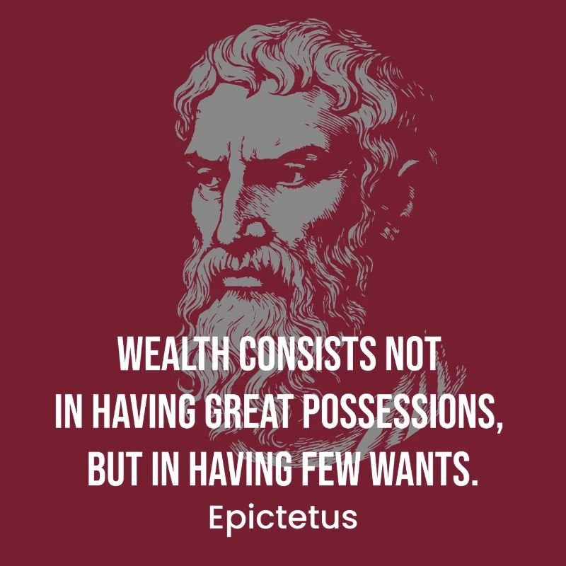 Epictetus Wealth Quote Tee
