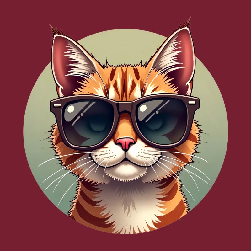 Chat cool avec lunettes de soleil portrait de chat