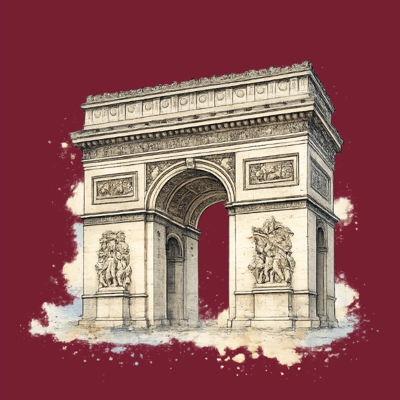 Arc de Triomphe en aquarelle