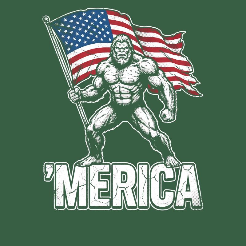 Amerika Bigfoot Lustiger Bigfoot zum 4. Juli Ameri