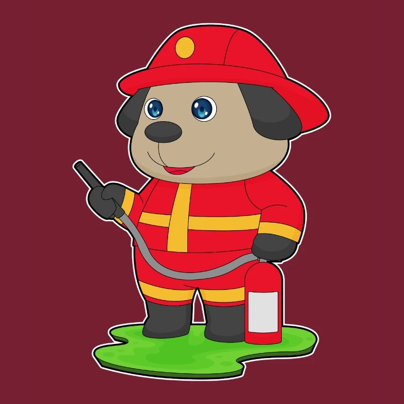 Dog Firefighter Fire Extinguisher Fire Brigade