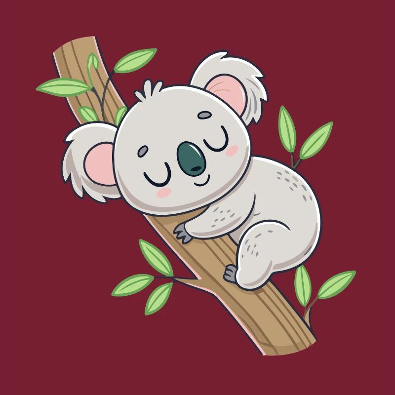 Sleeping Koala on Branch