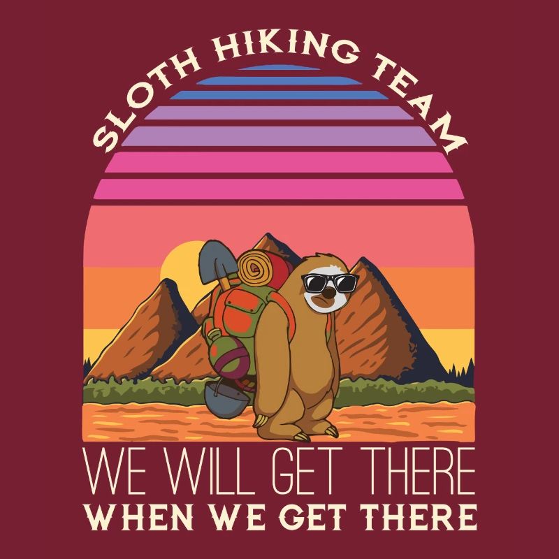 Sloth Hiking Team We Will Get There