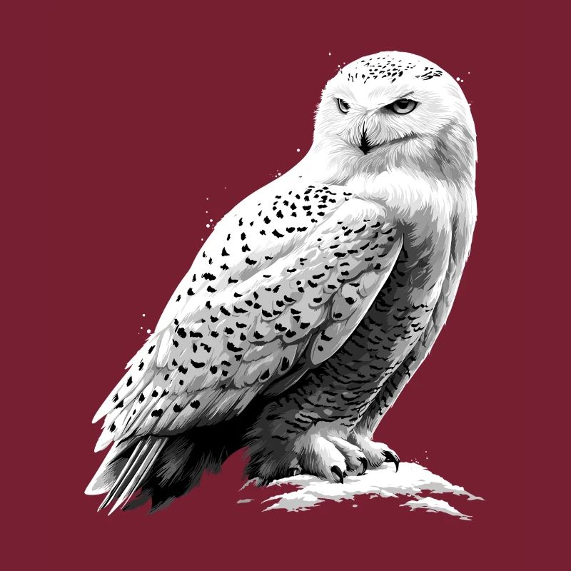 Schneeeule Weiße Eule Kauz Uhu Owl Schnee Eulen