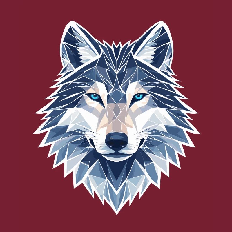 Geometric Wolf - Modern Geometric Wolf