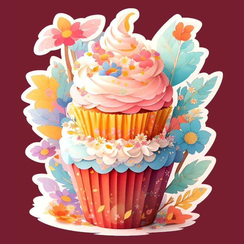 Cupcake aux fleurs