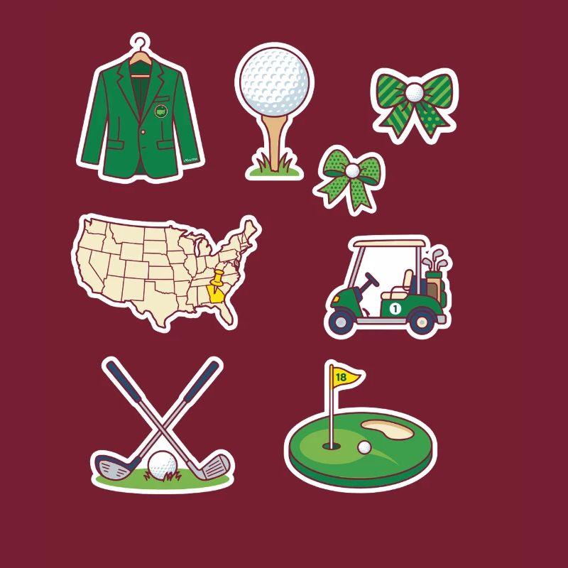 Golf Universe Sticker Set