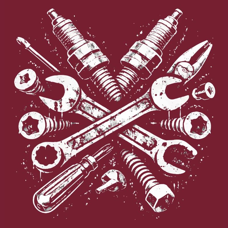 Conception de bougies d’allumage mécanique Tool Grunge